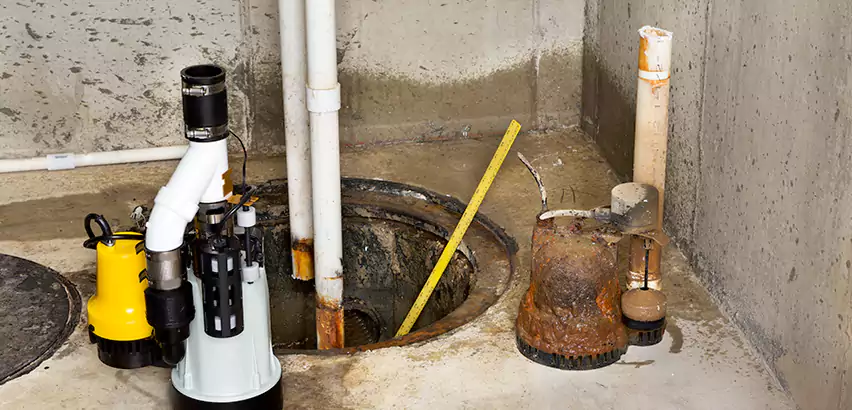Installing Sump Pump in Finished Basement in Biddeford, ME